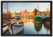 Hafen in der Dämmerung auf Leinwandbild gerahmt Größe 60x40