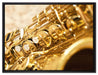 Saxophon auf Leinwandbild gerahmt Größe 80x60