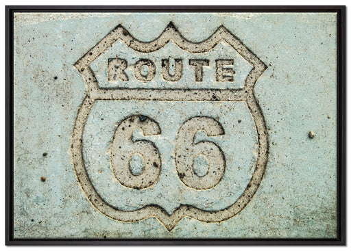 Route 66 auf Leinwandbild gerahmt Größe 100x70