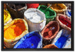 Farbpigmente auf Leinwandbild gerahmt Größe 60x40