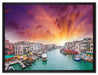 Venedig Fluss Häuser auf Leinwandbild gerahmt Größe 80x60