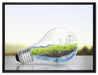 Glühbirne Erneuerbare Energien auf Leinwandbild gerahmt Größe 80x60