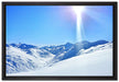 Schnee Berge auf Leinwandbild gerahmt Größe 60x40