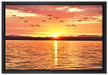 See Abenddämmerung auf Leinwandbild gerahmt Größe 60x40