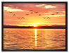 See Abenddämmerung auf Leinwandbild gerahmt Größe 80x60