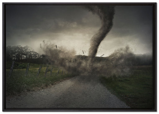 Tornado auf Leinwandbild gerahmt Größe 100x70