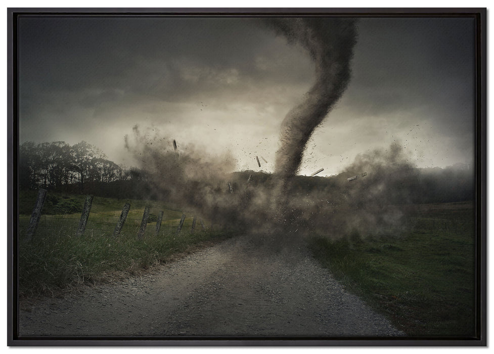 Tornado auf Leinwandbild gerahmt Größe 100x70