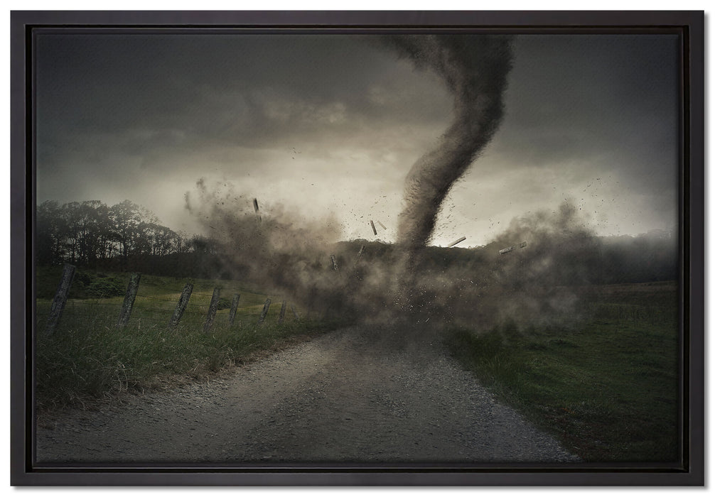 Tornado auf Leinwandbild gerahmt Größe 60x40