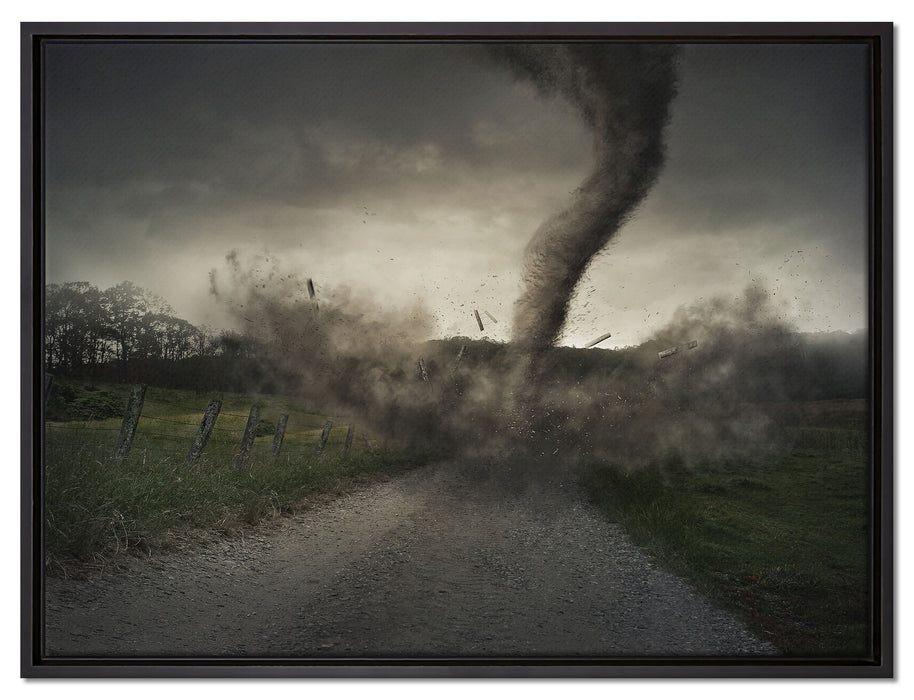 Tornado auf Leinwandbild gerahmt Größe 80x60