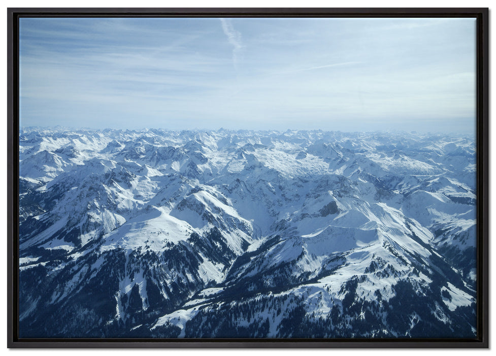 Alpen auf Leinwandbild gerahmt Größe 100x70