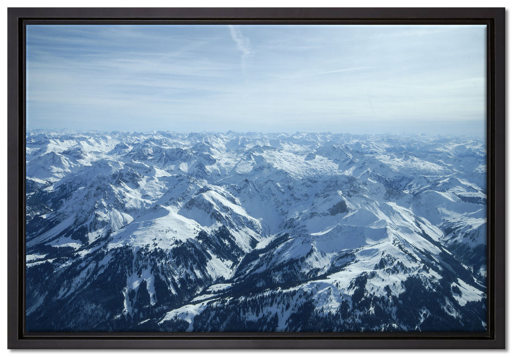 Alpen auf Leinwandbild gerahmt Größe 60x40
