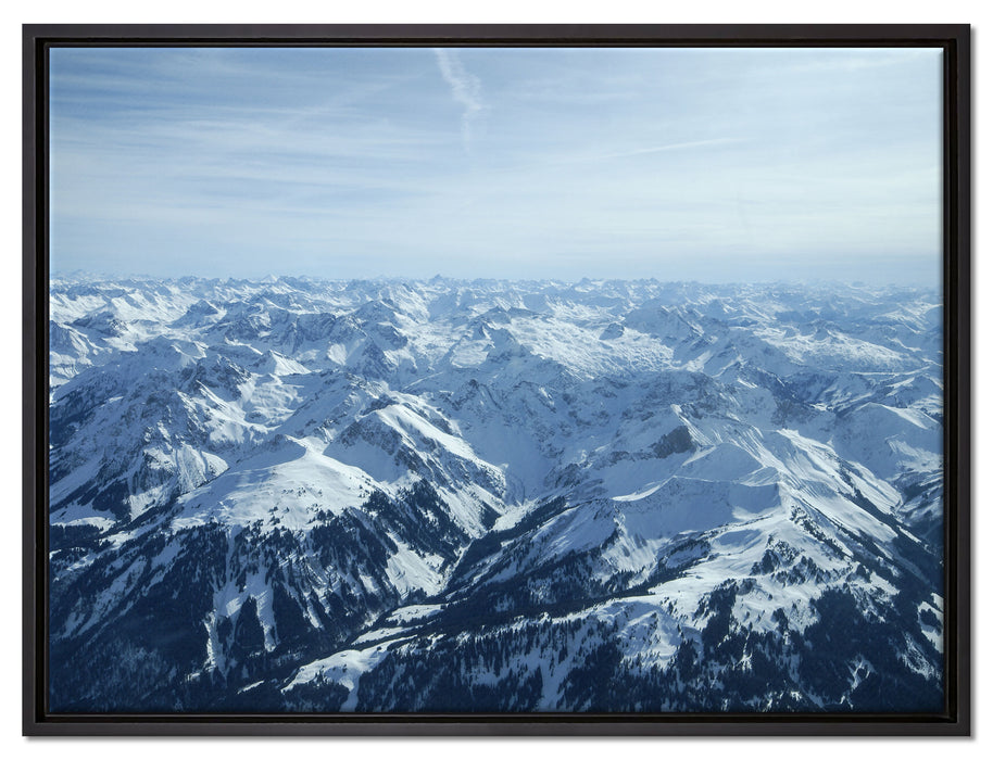 Alpen auf Leinwandbild gerahmt Größe 80x60