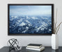 Alpen auf Leinwandbild gerahmt mit Kirschblüten