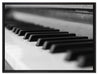 Elegantes Klavier auf Leinwandbild gerahmt Größe 80x60