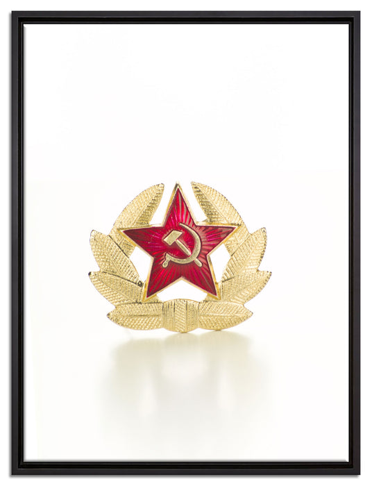Wappen der UdSSR auf Leinwandbild gerahmt Größe 80x60