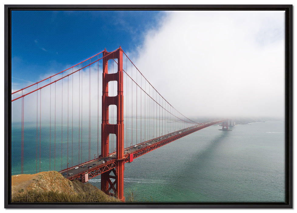 Golden Gate Bridge San Francisco auf Leinwandbild gerahmt Größe 100x70