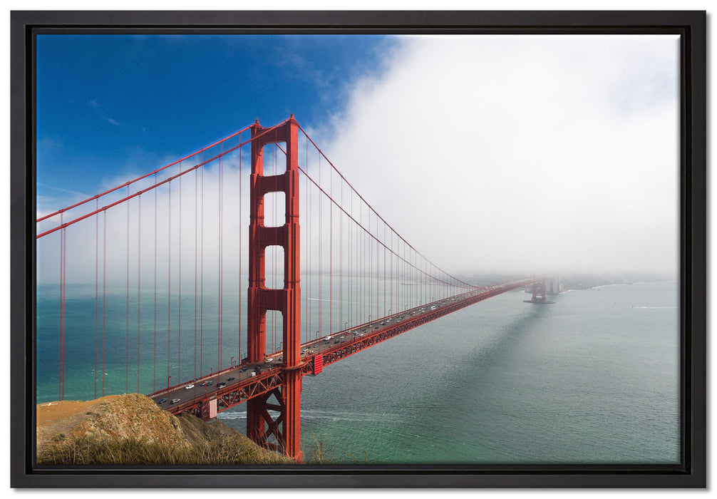 Golden Gate Bridge San Francisco auf Leinwandbild gerahmt Größe 60x40