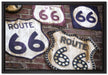 Route 66 auf Leinwandbild gerahmt Größe 60x40