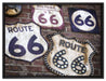 Route 66 auf Leinwandbild gerahmt Größe 80x60