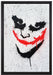 Böser Clown auf Leinwandbild gerahmt Größe 60x40