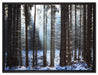 Winterwald auf Leinwandbild gerahmt Größe 80x60