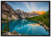 Bergsee auf Leinwandbild gerahmt Größe 100x70