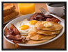 Frühstück auf Leinwandbild gerahmt Größe 80x60