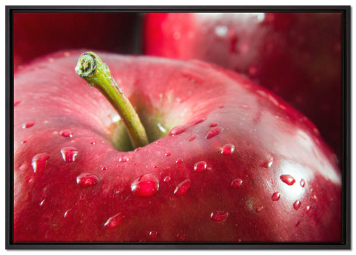 Apfel auf Leinwandbild gerahmt Größe 100x70