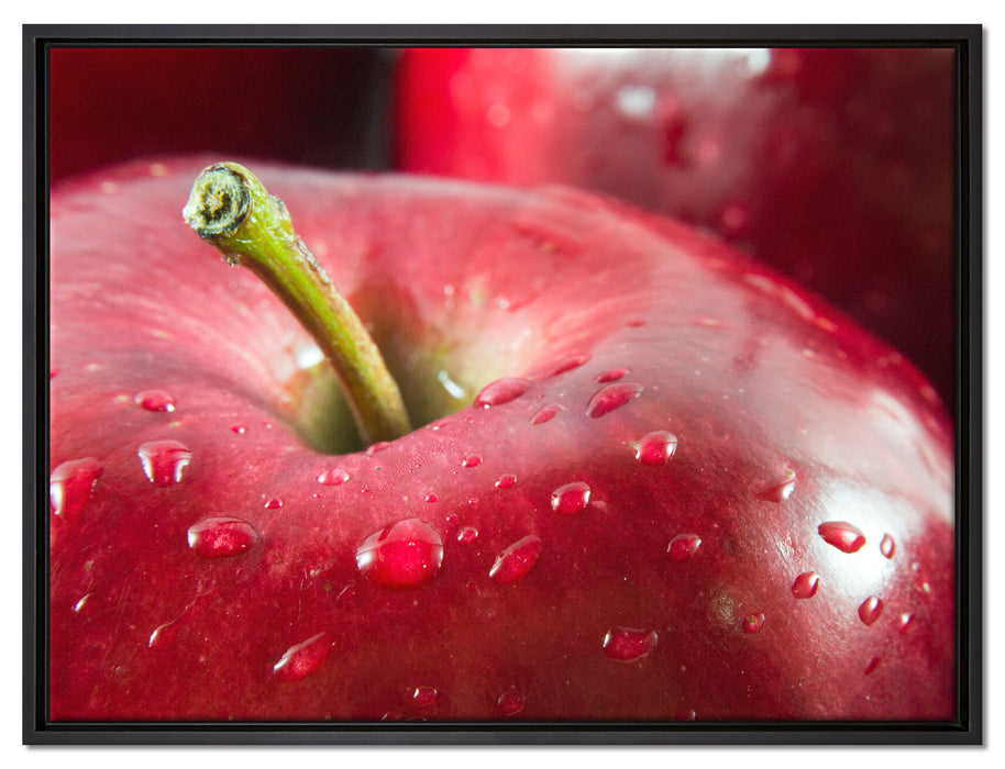 Apfel auf Leinwandbild gerahmt Größe 80x60