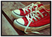 Coole Rote Schuhe auf Leinwandbild gerahmt Größe 100x70