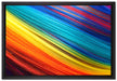 Bunte Streifen auf Leinwandbild gerahmt Größe 60x40
