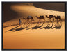 Kamelkarawane in der Wüste auf Leinwandbild gerahmt Größe 80x60