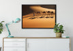 Kamelkarawane in der Wüste auf Leinwandbild gerahmt verschiedene Größen im Wohnzimmer