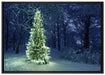 Leuchtender Weihnachtsbaum auf Leinwandbild gerahmt Größe 100x70