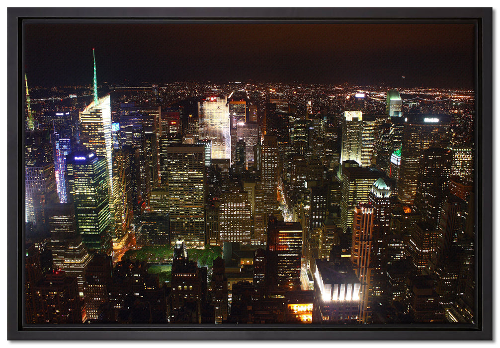 Nightlife Big City auf Leinwandbild gerahmt Größe 60x40