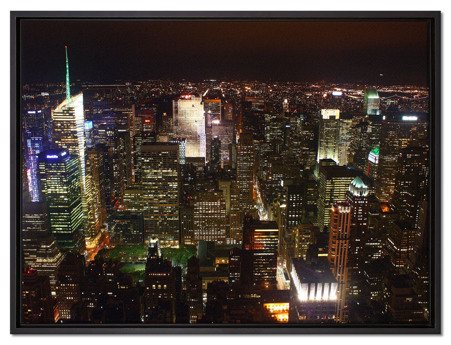 Nightlife Big City auf Leinwandbild gerahmt Größe 80x60