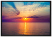 Meer im Sonnenaufgang auf Leinwandbild gerahmt Größe 100x70