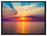 Meer im Sonnenaufgang auf Leinwandbild gerahmt Größe 80x60