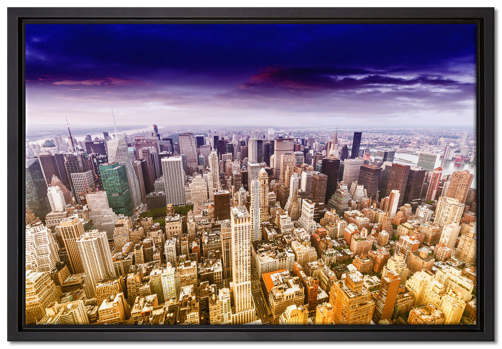 Skyline New York auf Leinwandbild gerahmt Größe 60x40