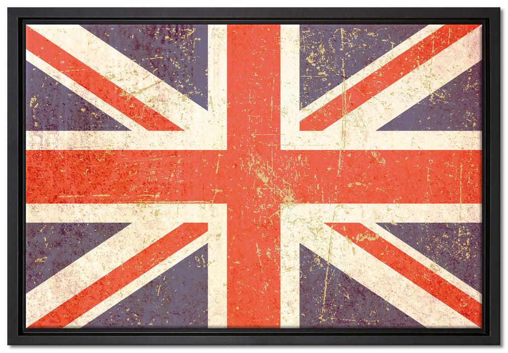 Union Jack auf Leinwandbild gerahmt Größe 60x40