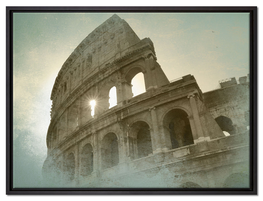 Kolosseum Rom auf Leinwandbild gerahmt Größe 80x60