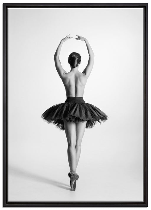 sexy nackte Ballettpose auf Leinwandbild gerahmt Größe 100x70
