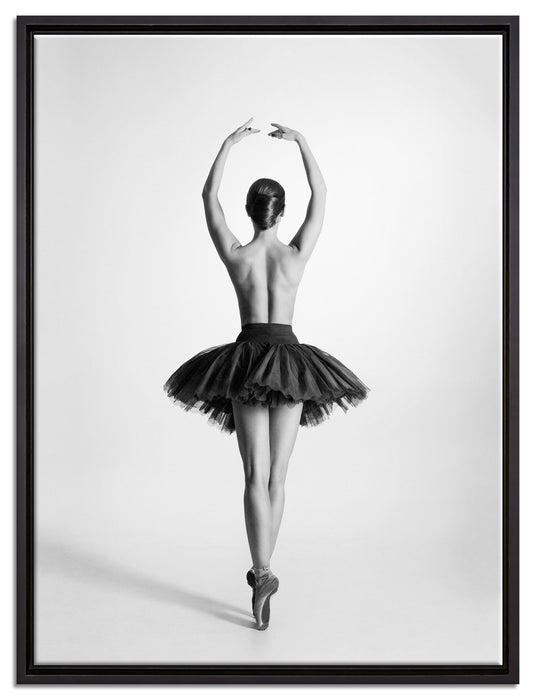 sexy nackte Ballettpose auf Leinwandbild gerahmt Größe 80x60