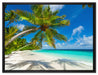 Palmenstrand auf Leinwandbild gerahmt Größe 80x60