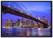 New York Brooklyn Bridge auf Leinwandbild gerahmt Größe 100x70
