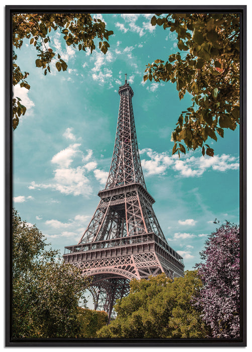 Eifelturm Paris auf Leinwandbild gerahmt Größe 100x70