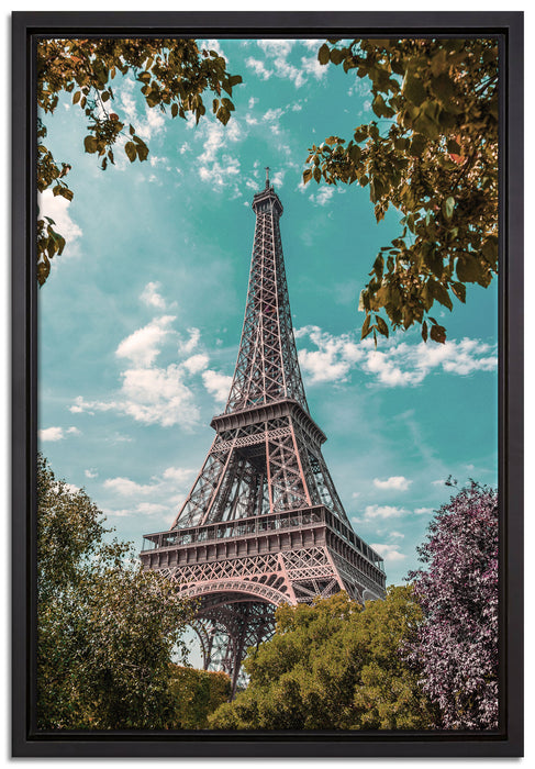 Eifelturm Paris auf Leinwandbild gerahmt Größe 60x40