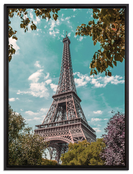 Eifelturm Paris auf Leinwandbild gerahmt Größe 80x60