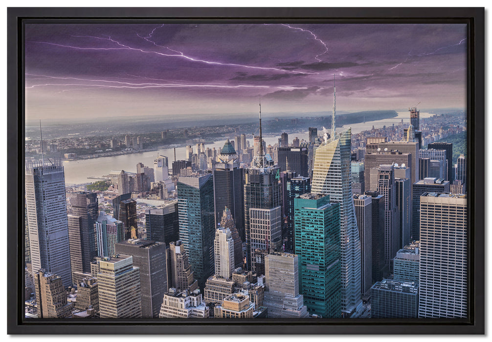 Skyline New York auf Leinwandbild gerahmt Größe 60x40