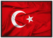 Turkey flag Türkei Flagge auf Leinwandbild gerahmt Größe 100x70